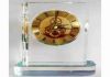 Фото Настольные прозрачные часы из литого кварцевого стекла